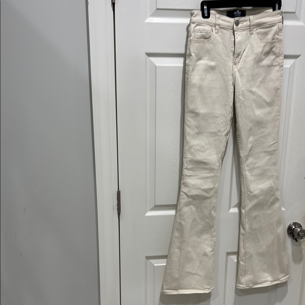 Hollister Cream Flare Pants